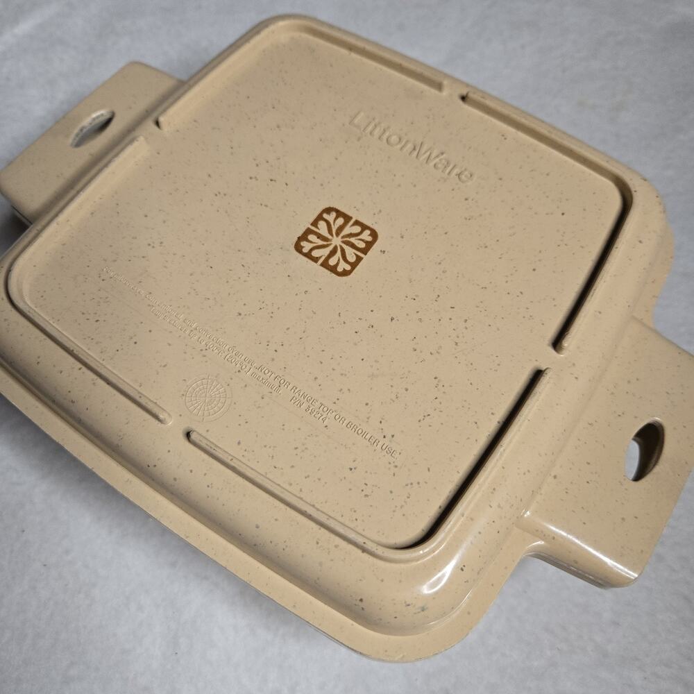 LittonWare Microwave Cookware 7 inch Casserole Square Lid 39271 ONLY